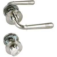 MS Beschläge Türdrücker Türbeschlag Rosettengarnitur Drückergarnitur matt Nickel WC