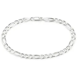 Armband BRUNO BANANI "Schmuck Geschenk Silber 925 Armschmuck Armkette Figarokette" Gr. 21, silber (silberfarben), Armbänder, Herren, 21, Silber 925 (Sterlingsilber)