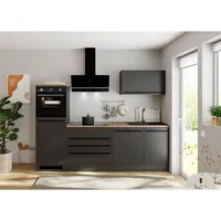 BASIC by Balculina Küchenzeile Jazz 260 cm schwarz