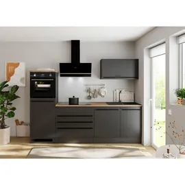 BASIC by Balculina Küchenzeile Jazz 260 cm schwarz