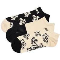Happy Socks Sneakersocken 3er Pack Beige/Schwarz/Mehrfarbig 41-46
