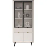lookway Vitrine AUTUMN 2D2W1S 90 x 40 x 191 cm Beige/Braun