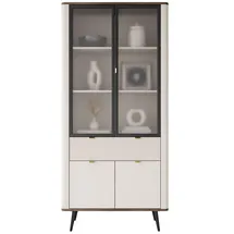 lookway Vitrine AUTUMN 2D2W1S 90 x 40 x 191 cm Beige/Braun