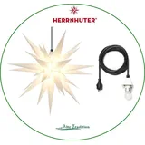 Herrnhuter Stern 68 cm weiß A7 Komplett, Kunststoff für Außen inkl Kabel LED Sterne - 68 cm - weiß