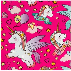 Star Geschenkpapier, Geschenkpapier Einhorn 70cm x 2m Rolle pink