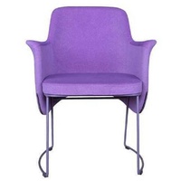 JVmoebel Esszimmerstuhl Esszimmerstuhl Stuhl Küchenstuhl Sessel Sitzer Stoff Modern Holz Lila (1 St), Made in Europa lila