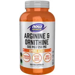 Now Foods Arginine & Ornithine 500/250mg (250 Kapseln)