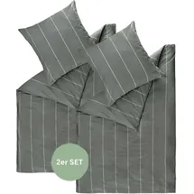 Esprit Renforcé Bettwäsche HARPLINES - 2er Set 140x200 cm, Anthrazit