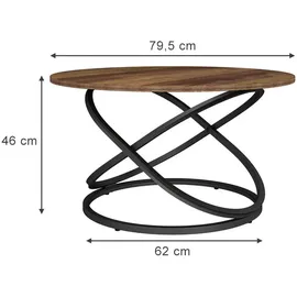 Vicco Couchtisch Calgary Holz Marmor-Optik 80 x 46 cm Wohnzimmertisch