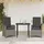 vidaXL Garten-Essgruppe 3-tlg. Grau