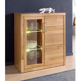Home Affaire Vitrine »Logo,100cm hoch,42 cm tief,Fronten Massivholz,6Fächer«,... Korpus aus Holzwerkstoff,Griffe und Scharniere aus Metall
