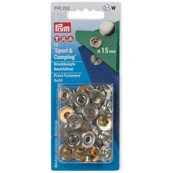 Prym Nähfrei-Druckknöpfe Sport & Camping 15 mm silberfarbig