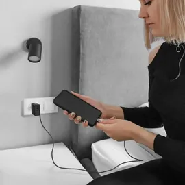 Qoltec Super Quick Pd Ladegerät 1xusb-c 65w 5-20v 3-3,25a Laptop Smartphone Schwarz