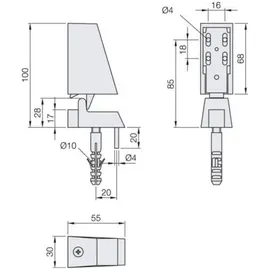 Woelm KWS 1013 mit manueller Rastung silberf. einbrennlack
