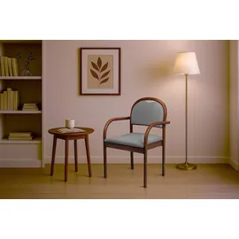 Home Affaire Armlehnstuhl ROMA Massivholz lightgrau