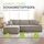 Juskys Sofa Coredo Links Cord Taupe