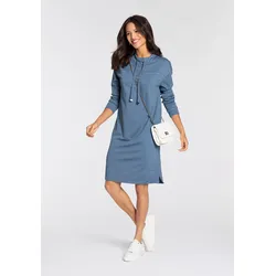 Sweatkleid, mit filigranen Glitzerstreifen, Gr. 44 - N-Gr, blau, , 44975820-44 N-Gr