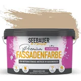 SEEBAUER diy Silikonharz-Fassadenfarbe Braun 10L für Außen (No. 652 Walnut Tree) Selbstreinigende Fassadenfarbe mit Lotuseffekt - Geeignet für Putz, Mauerwerk und Beton