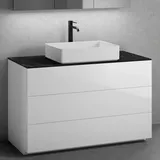 neoro n50 Unterschrank B: 120 cm mit 3 Auszügen, Waschtisch B: 58 cm weiß matt, B: 120.5 BN0065WM+BN0454WH+BN0404C2