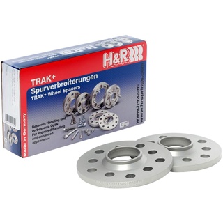 H&R DR-System Spürverbreiterungsatz 6mm pro Achse - Lochkreis 5x112 - Mittenzentrierung 66,5mm - System M14x1,5 - kompatibel mit Audi/Chrysler/Mercedes, Silber
