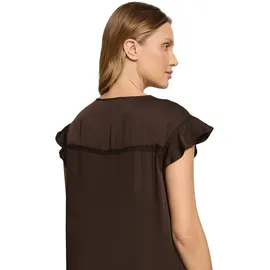 Cartoon Druckkleid Midi Dunkelbraun 40