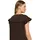 Cartoon Druckkleid Midi Dunkelbraun 40