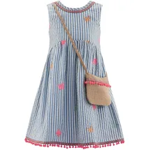 happy girls Sommerkleid HAPPY GIRLS, Mädchen, Gr. 116, EURO-Größen, dove blau, Stoff, 100% Baumwolle. normal, Kleider Sommerkleid,