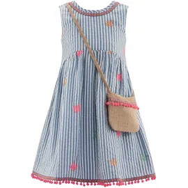 happy girls Sommerkleid HAPPY GIRLS, Mädchen, Gr. 116, EURO-Größen, dove blau, Stoff, 100% Baumwolle. normal, Kleider Sommerkleid,