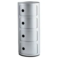 Kartell Componibili 4 Elemente Container silber