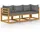 vidaXL 3-Sitzer-Gartensofa mit Auflage grau