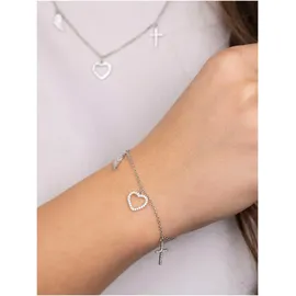 Engelsrufer Glaube Liebe & Hoffnung Armband mit Zirkonia silberfarben 20 cm