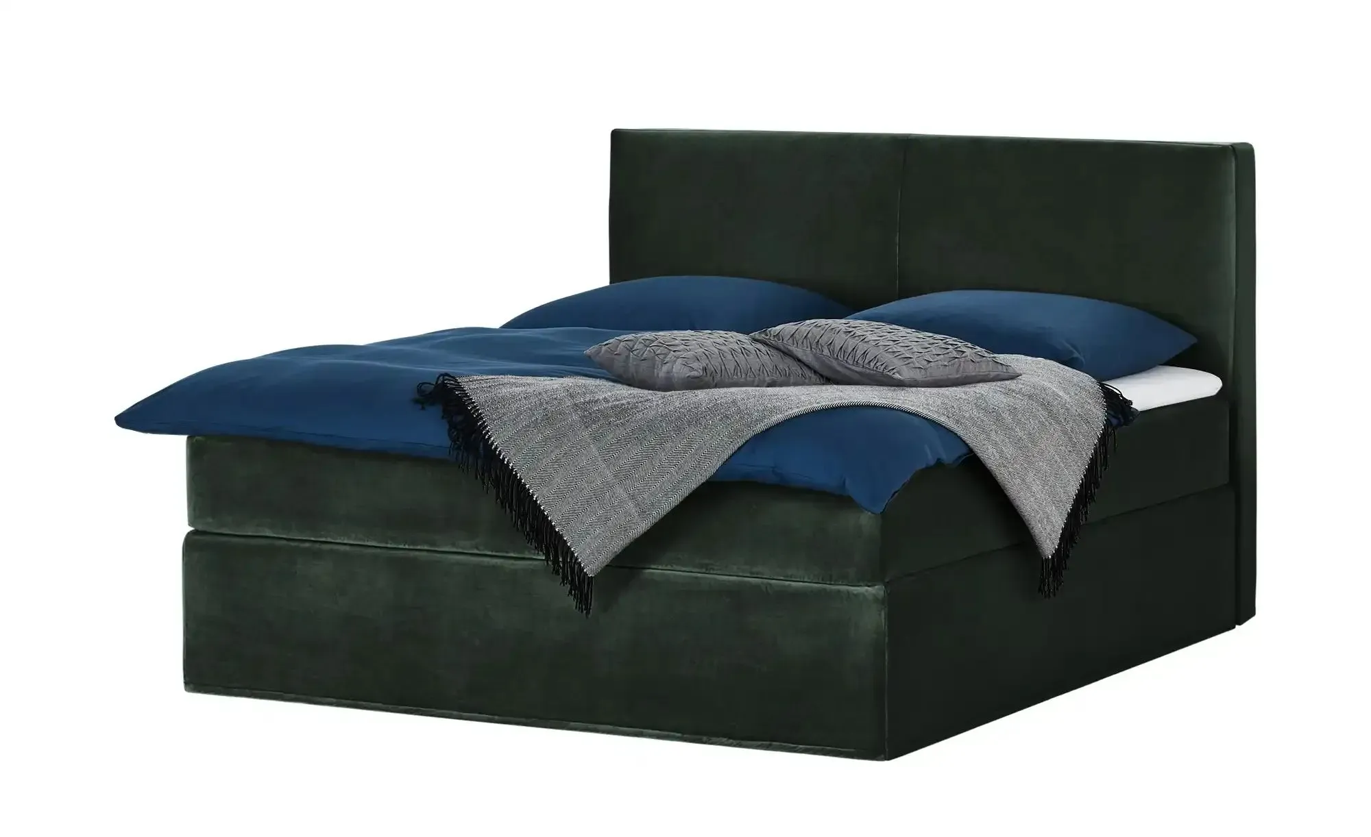 Boxi Boxspringbett 160 x 200 cm  Boxi Classic , grün , Maße (cm): B: 160 H: 125