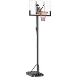 sportnow Basketballkorb 235-305 cm höhenverstellbar, Basketballständer, mit Rollen, für Outdoor, Stahl -