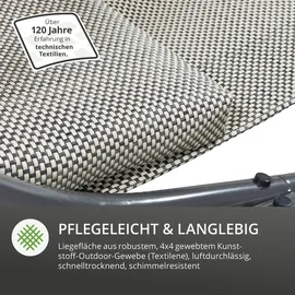 LECO Doppelliege 200 x 200 x 110 cm beige  inkl. Sonnendach
