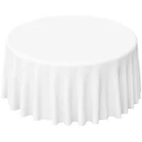 Runde Tischdecke 50% Polyester 50% Baumwolle (Weiß, 280 cm)