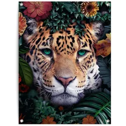 Poster REINDERS "Leopard", orange (farbe bild(er): orange), B:60cm H:80cm T:0,1cm, Leinwand, Bilder