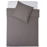 Lumaland Premium Unifarben Grau 155 x 220 cm + 80 x 80 cm