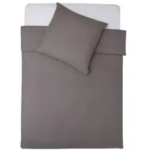 Lumaland Premium Unifarben Grau 155 x 220 cm + 80 x 80 cm