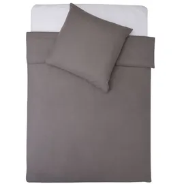Lumaland Premium Unifarben Grau 155 x 220 cm + 80 x 80 cm