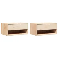 VidaXL Nachttisch 2 pcs Braun 50 x 32,5 x