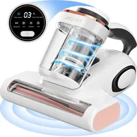 JIGOO J300 Milbensauger mit Staubmilben-Sensor und mit UV-Licht, 500W Milbenstaubsauger mit Intelligente LED-Anzeige, Für Allergiker, entfernt 99,9% Allergene, Für Matratzen, Betten und Sofas