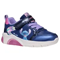 Geox J FADINLIGHT Girl B Sneaker, Navy/Fuchsia, 37 EU