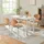 [en.casa] Esszimmerstuhl Kil Walnussoptik/Chromfarben beige 4er Set