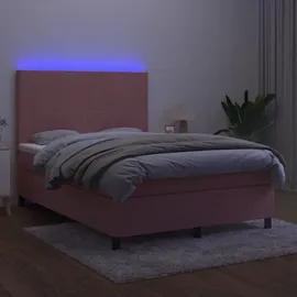 vidaXL Boxspringbett 140 x 200 cm Rosa