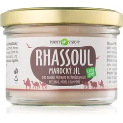 Purity Vision Rhassoul marokkanischer Ton für die Zubereitung von Gesichtsmasken, Peelings, Seifen und Shampoos 200 g
