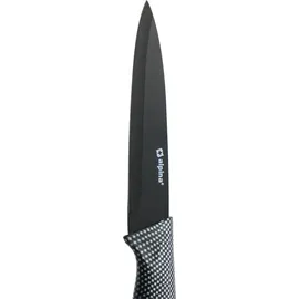 Alpina 6 teiliges Messer-Set Brot, Fleisch, Allzweck, Schäler und Santoku-Messer 6-tlg. Schwarz