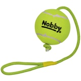 Nobby Tennisball mit Wurfschlaufe, XXL 12,5 cm, Seil 70 cm, 1 Stück