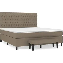 vidaXL Boxspringbett 180 x 200 cm Taupe