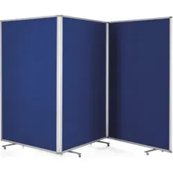 Magnetoplan Präsentationswand mobil, faltbar, royalblau