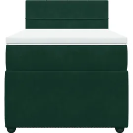 vidaXL Boxspringbett 80 x 200 cm Dunkelgrün